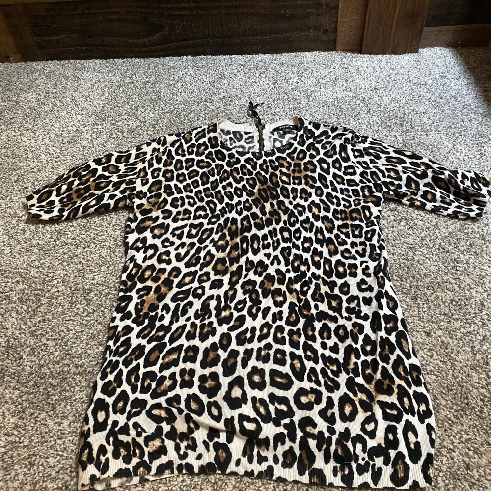 Premise Black and White Animal Print Top
